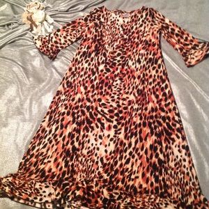 Girls Slinky Leopard Print Dress